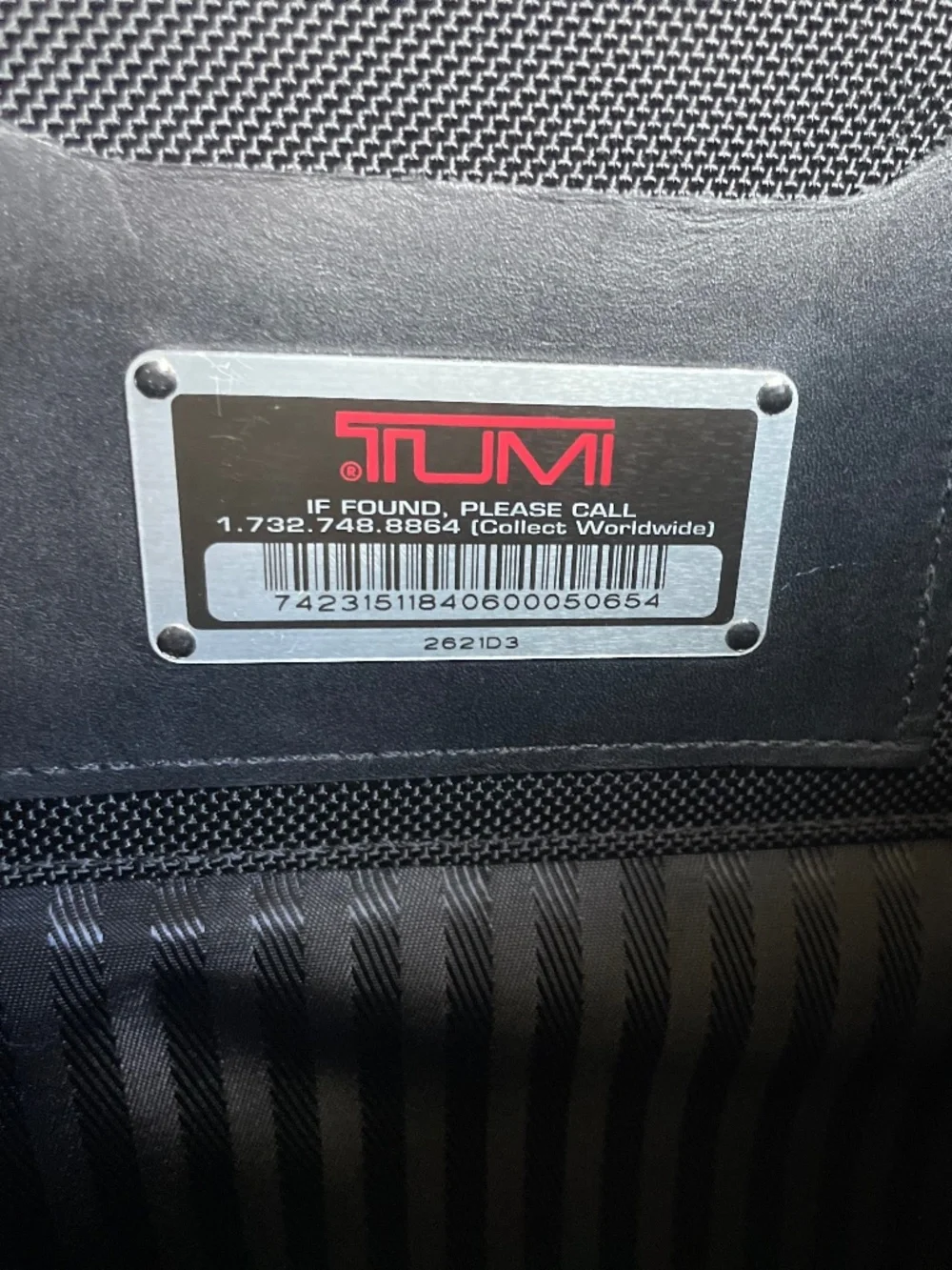 Tumi Black Ballistic Nylon Laptop Bag